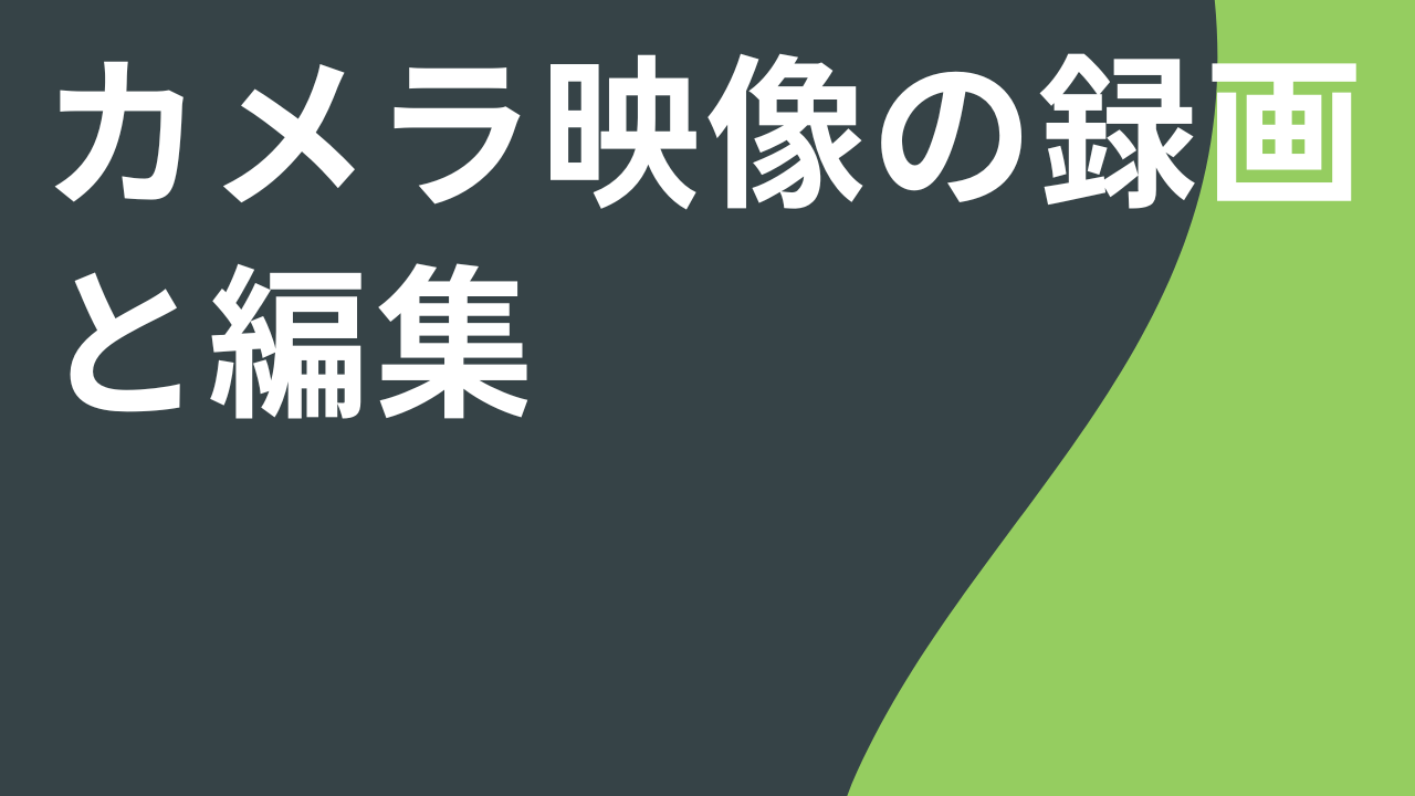 カメラ映像の録画と編集 (Picture-in-Picture)